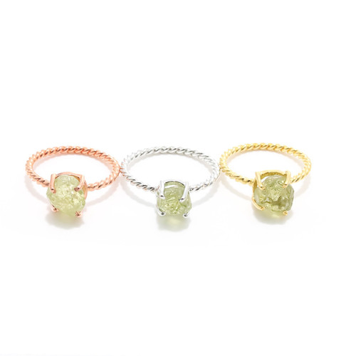 Roher peridot ring 925 - ring,
