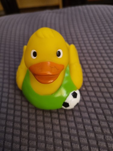 Badeente gummiente fußball - gummiente,