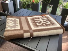 Luxus Pur- Lamadecke von Zoeppritz 190 x 148 cm- braun-wollweiß- Top!!!