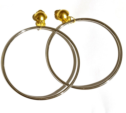 Creolen ohrclips bicolor goldf - bicolor,
