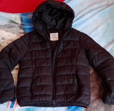 Mädchen Steppjacke Winterjacke Wattiert Gr. 146/152 Schwarz Top Zustand