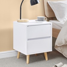 Weißer Nachttisch mit 2