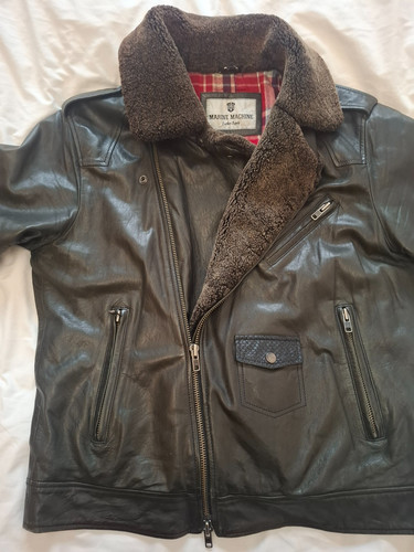Echtleder lederjacke marine - echtleder, lederjacke-marine
