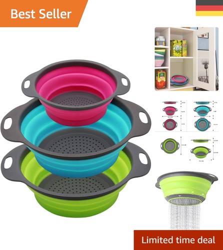 Faltbares silikon sieb set - faltbares,
