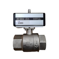 Riegler 351.214 Messing-Kugelhahn mit pneumatischem Stellantrieb Rp 1 1/2 DN 40