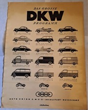 Reklame Werbung DKW Lieferwagen Schnellaster Litfaßsäule Plakat 1950er