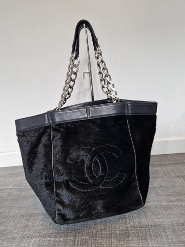 Sac chanel fourrure noir - fourrure,