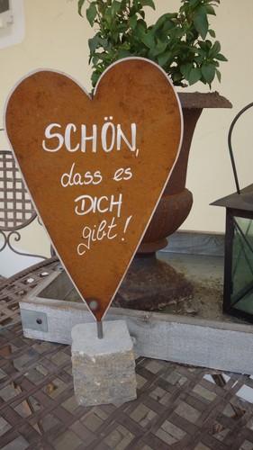 Eisen herz steinsockel - eisen,