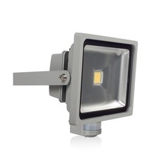 LED Fluter Strahler Grau IP44 30W 2350lm Tageslicht 6400K 110° Bewegungsmelder