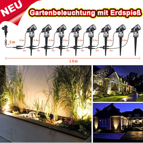 Stk led gartenstrahler mit - 8,