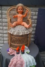 Recht alte, defekte, große Puppe ca.50 cm gemarkt "Emaso"