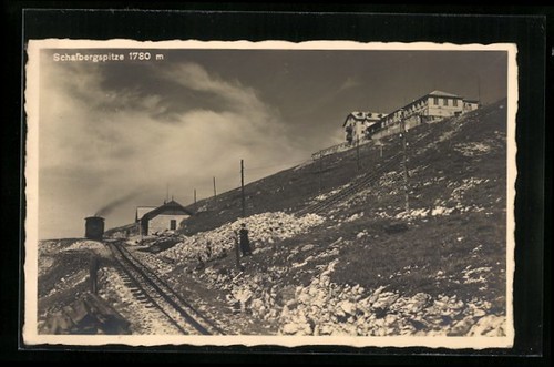 Ansichtskarte bergbahn auf der - ansichtskarte,