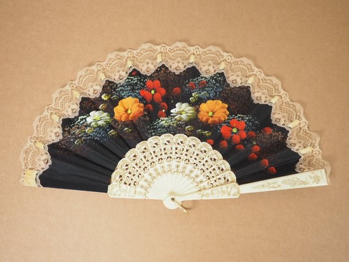 Vintage handfächer spanische - handfächer,