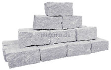 Granit Mauersteine Bord Kante Palisade Rand Stein 40 x 20 x 20 cm 22 Stk.