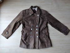 Dakota Kutscherjacke Leder braun m. Knöpfen Größe XXL/42 Vintage ca.30 Jahre alt