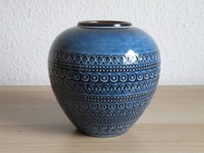 DÜMLER & BREIDEN KERAMIKVASE Blau 188/15  60er Jahre 14,5cm MCM
