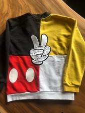 Micky Maus -niedliche Adidas Kinder Sweatjacke - Gr. 128 - weiß,schwarz,gelb,rot