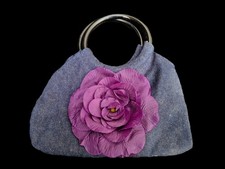 Jeans Tasche flower power 70er stylisch original und originell  25x25 cm