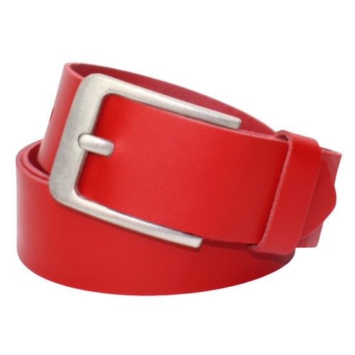 Gürtel leder rot - 4cm, breit