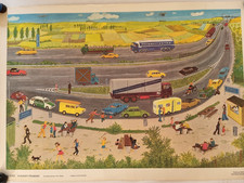 Vintage Schulwandbild