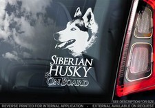 Husky Autoaufkleber,Hund Fenster Heim Sicherheit Schild Sibirischer - Wähle Dein