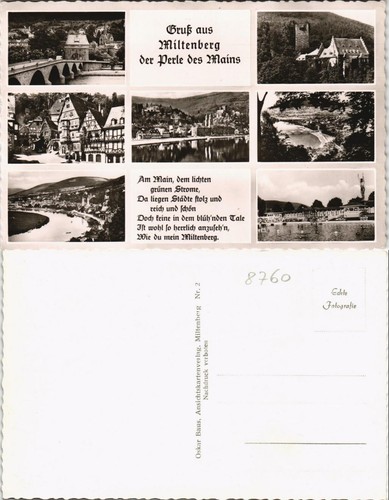 Ansichtskarte miltenberg - ansichtskarte,