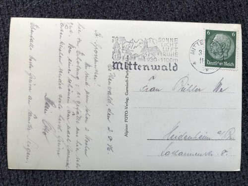 Mittenwald 1936 heidenheim - 3.8.1936,