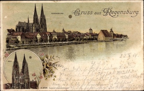 Litho regensburg der donau - litho, an
