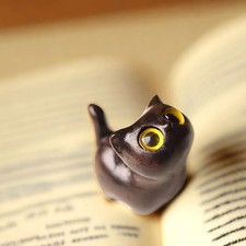 Katzenfigur Holz Figur Deko