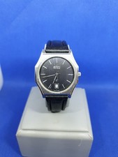 BWC Swiss Vintage Quartz Datum (6 Jewels) Lederband 34mm Top Running 