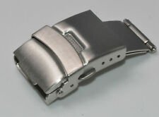 Sicherheitsfaltschließe 18mm gebürstet für Armbänder mit Dornschliesse