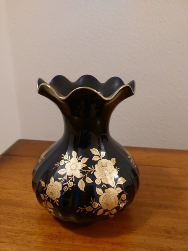 Vase echt kobalt wunsiedel - vase,