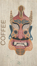SEHR SELTENER KAFFEESACK MOTIV MASKE  JUTESACK  SACK DECO 