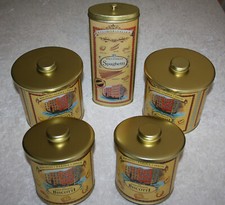 5  Biscotti Farina Italia Vintage Dosen für Nudeln Kekse etc.  - guter Zustand