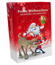 Santa Bier Adventskalender 2025 | 24 x 0,5 L Bierdosen | Bier Mix  ink. 6€ Pfand