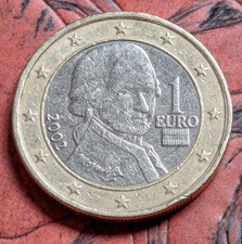 Münze 1 Euro 2002 Mozart