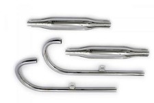 AUSPUFFANLAGE "Zigarre", Chrom, für K750 M72 CJ (Gespann Krümmer)