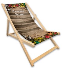 Liegestuhl mit Name, Garten, Geschenk Ruhestand, Oma, Opa, Geschenkidee Frauen