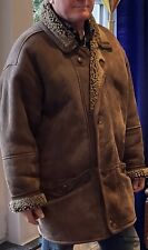 Herren Lammfelljacke 100% Lammfell Wie gewachsen  Gr. XXL Schokobraun Vintage
