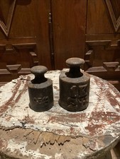 2 Antike Alte Eisen Gewichte