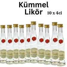 Kümmel Likör 10x4cl (35%Vol) Kümmelschnaps | 10 kleine Flaschen