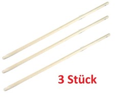 3 x Rechenstiel Holzstiel Besenstiel Harkenstiel Hacke Gartenhacke 110cm - Ø28mm