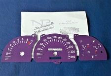 Exclusive lila weiß lackierte Tachoscheiben Zifferblätter passend für Calibra