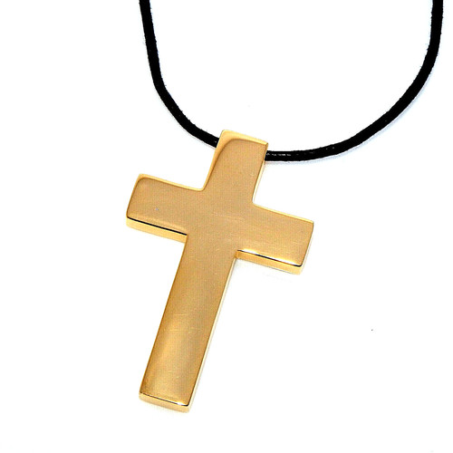 Kreuz anhänger gold - kreuz, edelstahl