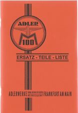Adler Ersatz - Teile - Liste, für das Modell M 100, A 5,