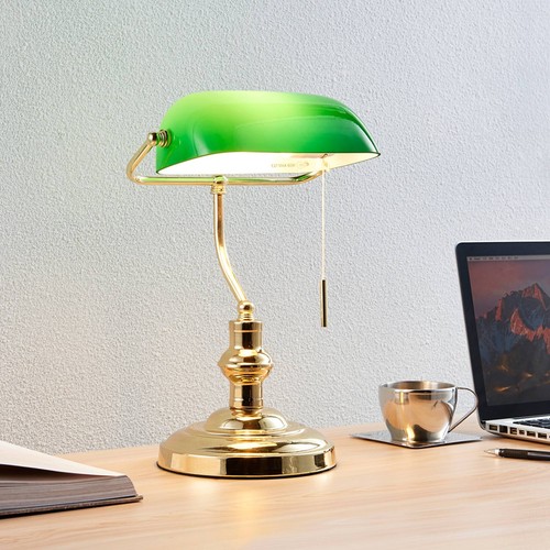 Lindby bankerlampe grün - bankerlampe,