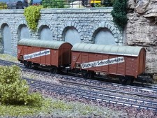 Märklin 4507 H0 Gedeckter Güterwagen Stückgut Schnellverkehr, 2 St. Lagerachsen