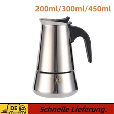 Espressokocher Edelstahl Mokkakanne für Induktion 4/6/9 Tassen Kaffeebereiter