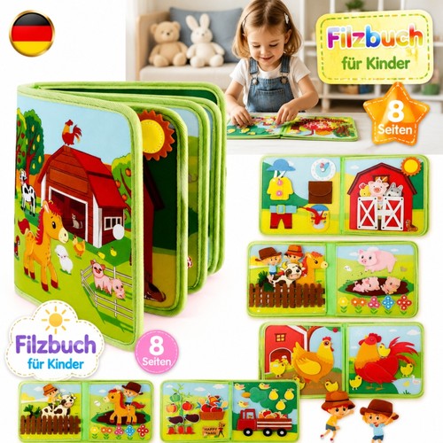 Filz stoffbuch busy - 3d,