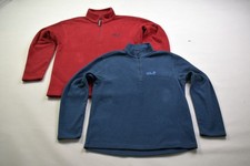 Jack Wolfskin Pullover Sweatshirt Sweater Polartec Nanuk Fleece Winter Rot Blau 
